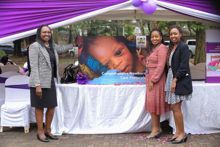 Comprehensive Newborn Care Protocols launch during the World Pre-maturity Day at Pumwani Maternity Hospital.