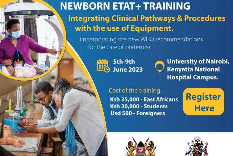 Newborn ETAT+ Course June 2023 poster.